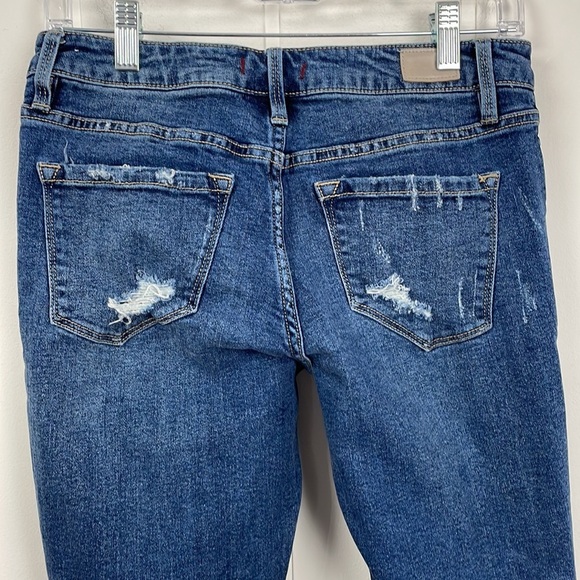 Dear John Liam Straight Mid Rise Cropped Jean Women's 27 Holes Distressing - Picture 12 of 16